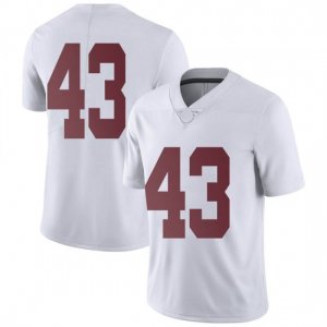 NCAA Men's Alabama Crimson Tide #43 Jordan Smith Stitched College Nike Authentic No Name White Football Jersey KI17B38DE